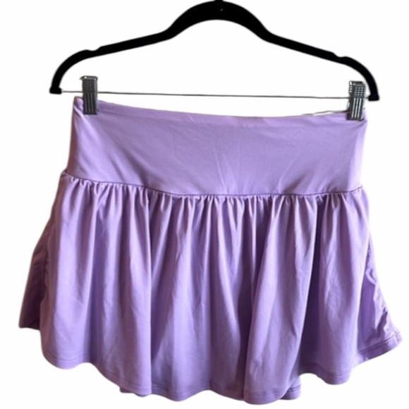 Zenana Match Point Tennis Skort Size Large Lavender Pull On Built In Shorts - Picture 4 of 12